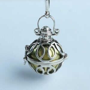 Vintage Sterling Silver Harmony Ball  Scent Locket Pendant